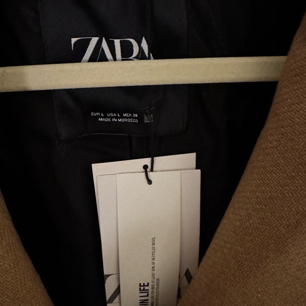 Zara Women's Camel Coat - Picture 3 of 4